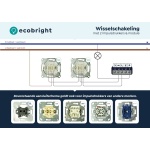 Aansluitschema wisselschakeling met twee impulsdrukkers en Zigbee dimmer module