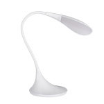 Witte bureaulamp met flexibele arm en dimbare led verlichting