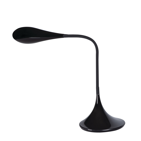 Zwarte bureaulamp met flexibele arm en dimbare LED verlichting