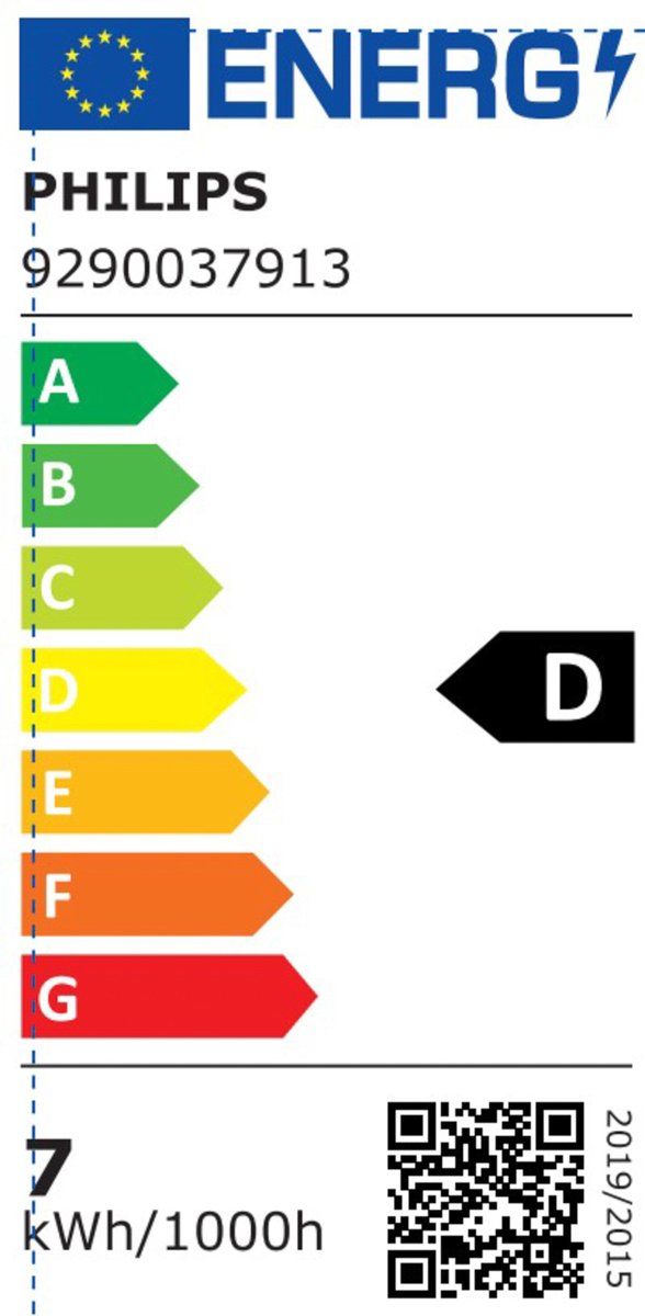 588x1200 Philips energielabel klasse D voor R7S staaflamp 7W