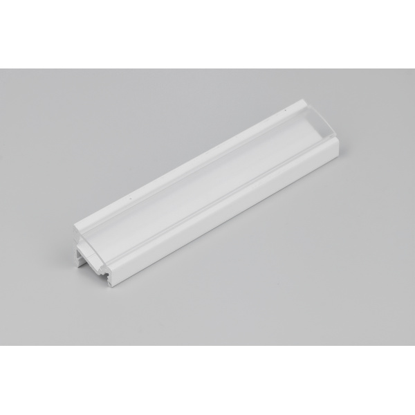 LED profiel hoek aluminium wit met matte afdekkap 2 meter
