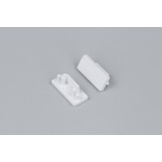 Witte kunststof eindkappen voor LED profiel opbouw Surface10