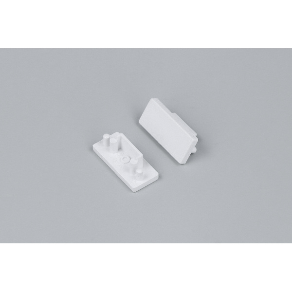 Witte kunststof eindkappen voor LED profiel opbouw Surface10