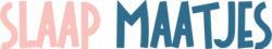 text only logo Slaap Maatjes logo in roze en blauw letters