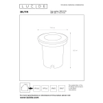 Maattekening van Lucide BILTIN Grondspot