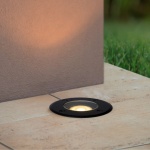 Grondspot Rond Zwart IP67 Overrijdbaar BILTIN - Lucide Sfeerbeeld