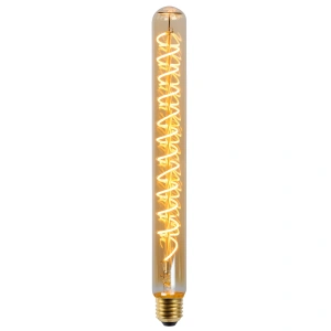 Lucide E27 Buislamp 4,9W Flame Goud Dimbaar 30CM die aanstaat