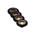 Zwarte LED GU10 spots met warm dimbaar licht in set van vier
