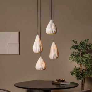 Sfeerbeeld van Hanglamp 4 Lichts Retro CINZIA - Lucide