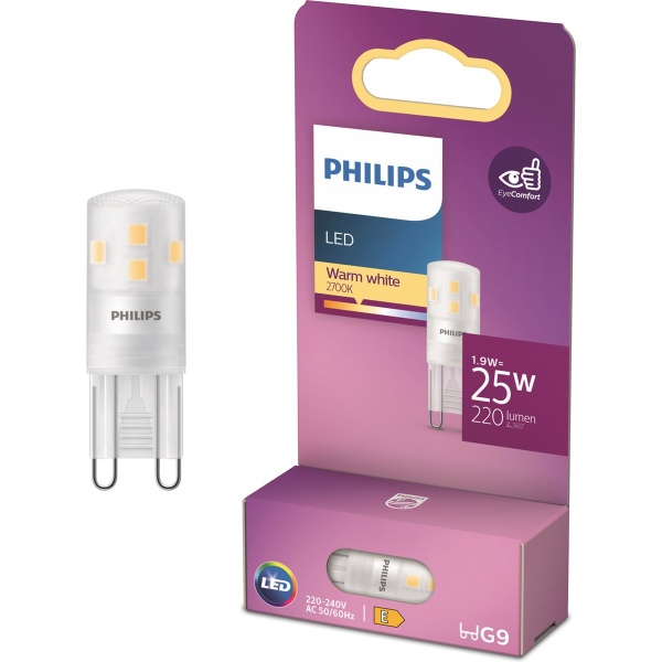 Philips G9 LED capsulelamp 1,9W warm wit 2700K