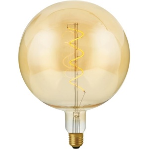 LED globe lamp E27 goudkleurig glas met spiraalvormig filament