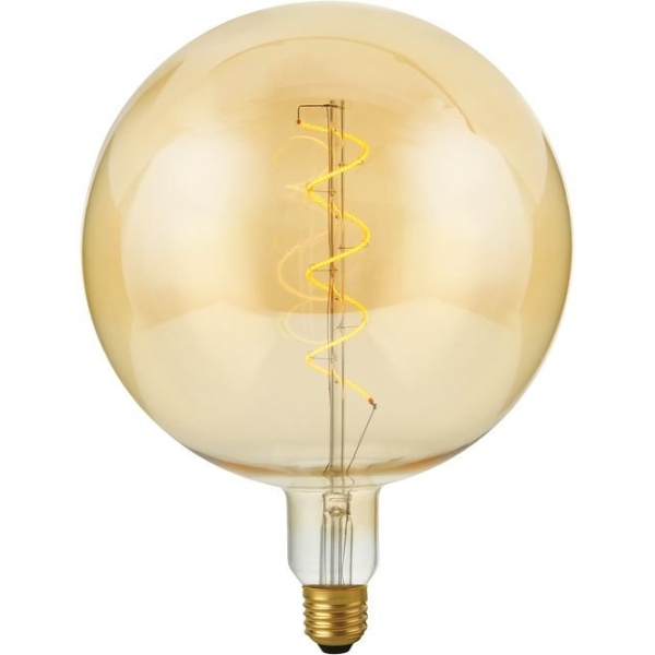 LED globe lamp E27 goudkleurig glas met spiraalvormig filament