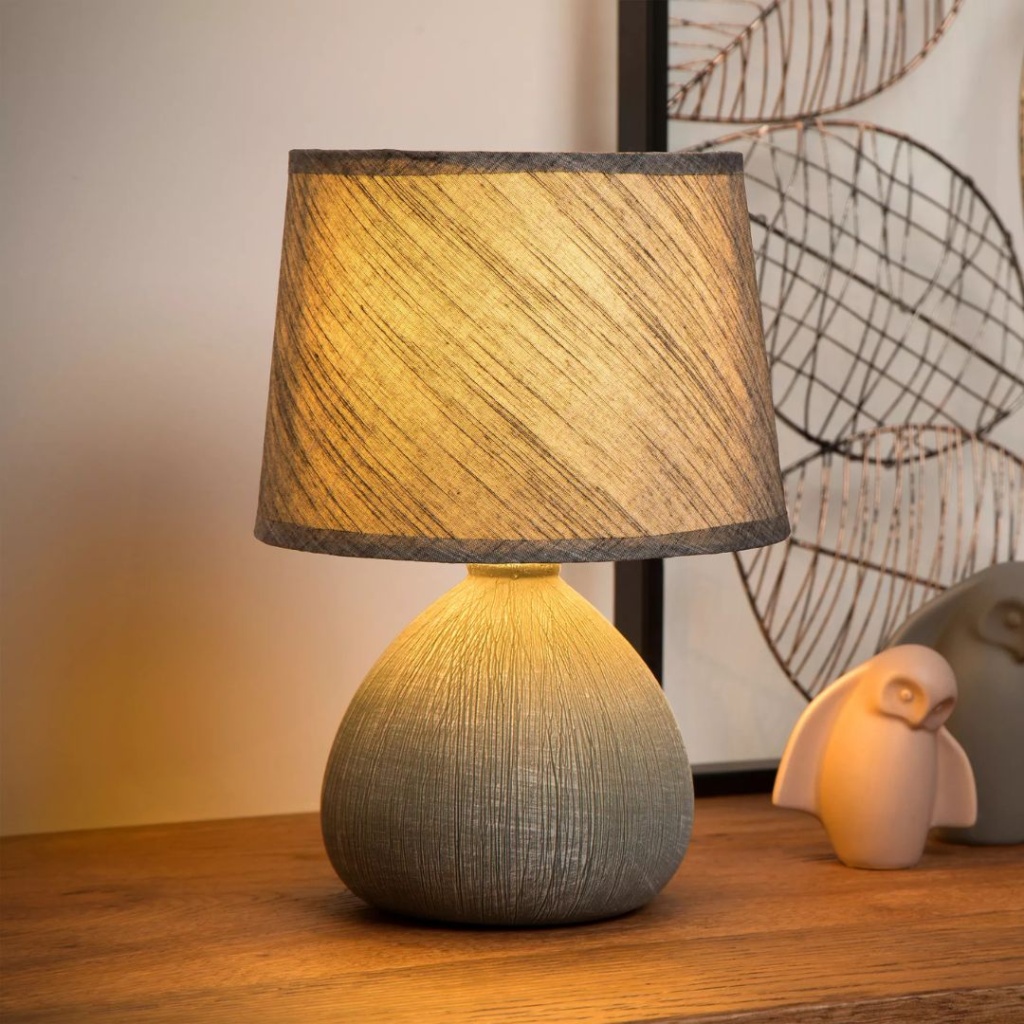 Tafellamp Landelijk Grijs RAMZI - Lucide