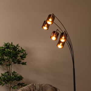 Product afbeelding van Moderne Vloerlamp 5 Lichts Roest Bruin RANKOS - Lucide