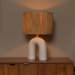 Sfeerbeelding van Tafellamp Scandinavisch Porselein Wit RONDA - Lucide