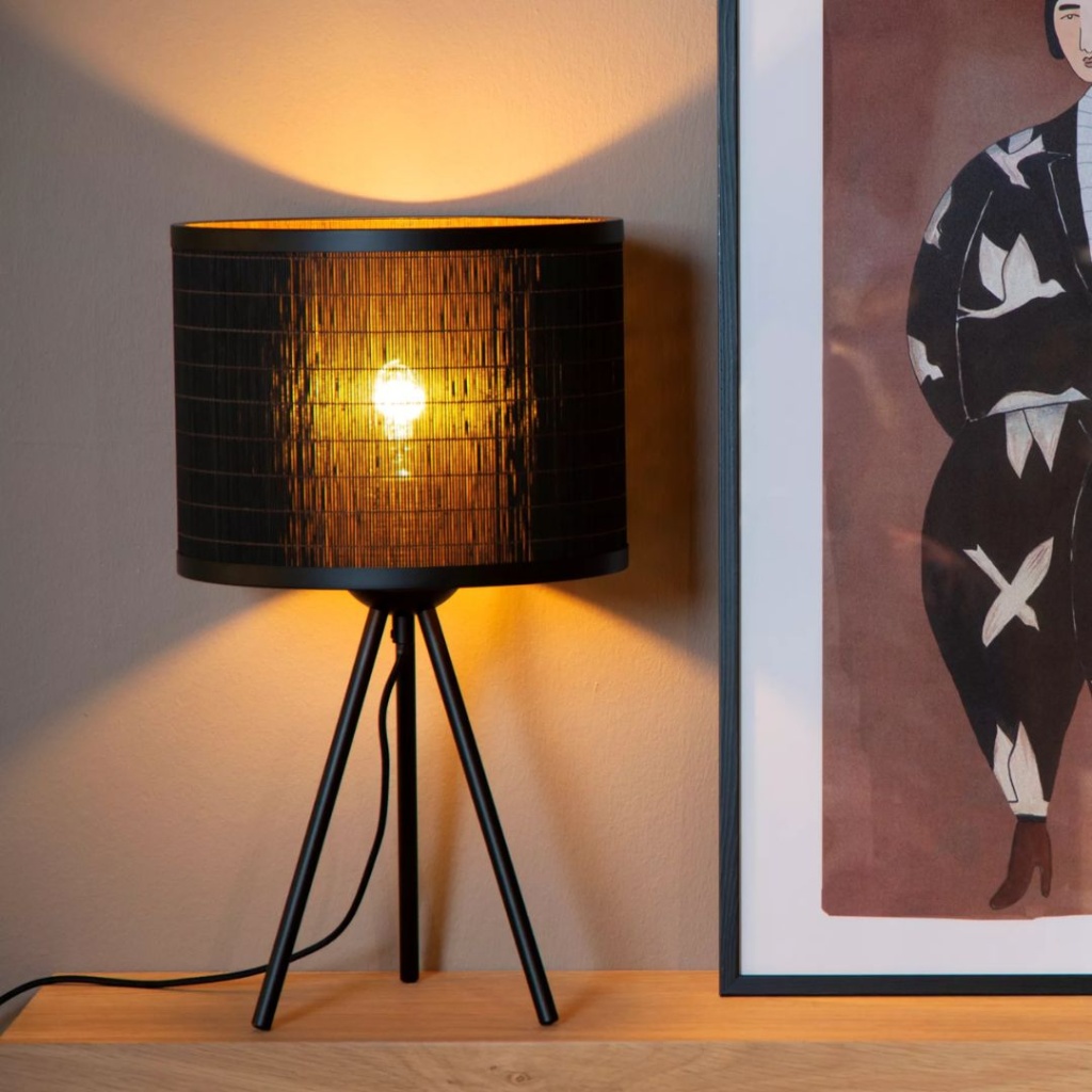 Product sfeerfoto Tafellamp Scandinavisch 1 Lichts Zwart 26CM TAGALOG - Lucide