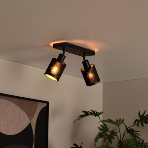Sfeer product foto van Plafondspot Scandinavisch 2 Lichts Zwart TAGALOG - Lucide