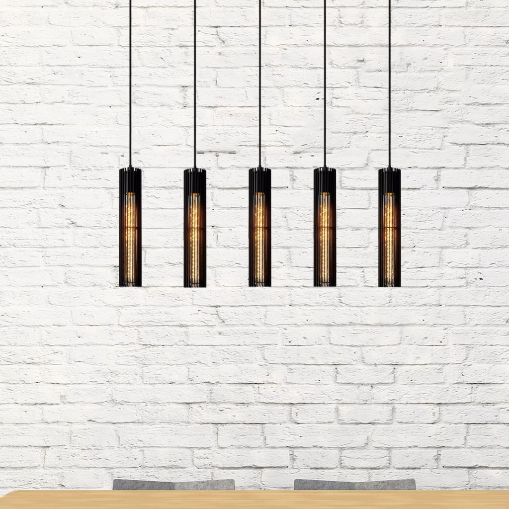 Hanglamp Pendel 5 Lichts Modern Zwart LIONEL - Lucide