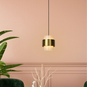 Sfeerbeeld van Hanglamp 1 lichts Retro Goud Messing FIRMIN - Lucide