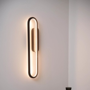 Sfeer product afbeelding van Wandlamp Modern Zwart 24W Warmwit Dimbaar THELMA - Lucide