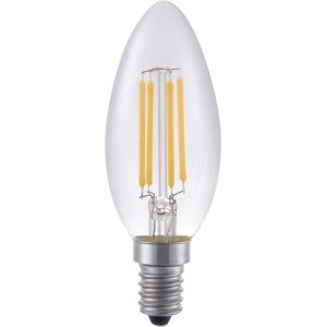 LED kaarslamp E14 filament helder glas dimbaar warmwit 4W