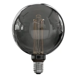 Product afbeelding van een aangeschakelde Calex E27 CROWN Titanium Globe 125 3,5W Flame Dimbaar