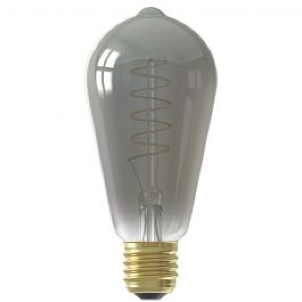 E27 Edisonlamp titanium glas met spiraalvormig filament dimbaar