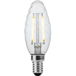 Product afbeelding van SPL E14 Kaarslamp Gedraaid 2W Flame Helder Dimbaar aangeschakeld