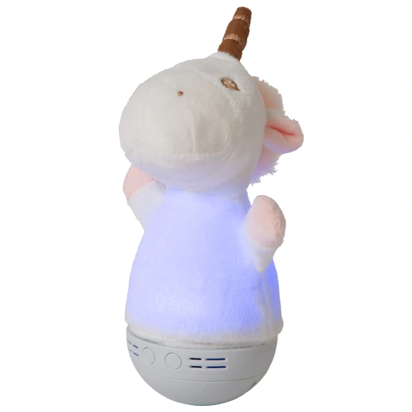 Blauwe lichtkleur Kinder Nachtlampje Eenhoorn met Muziekfunctie DOLLY - Lucide