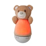 Kinder nachtlampje in de vorm van een pluchen bruine beer