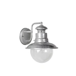 Product foto uitgeschakeld Klassieke Buiten Wandlamp 1 Lichts Zilver FIGO - Lucide