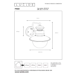 Maattekening Klassieke Buiten Wandlamp 1 Lichts Zilver FIGO - Lucide