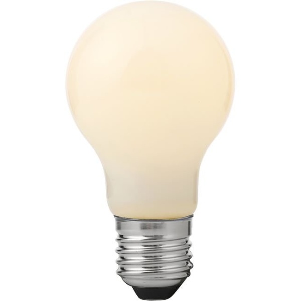 LED_E27_A60_FILA_OPAL_ON_V2 Aangeschakelde SPL E27 Peerlamp 3,8W Extra Warmwit Opaal Dimbaar