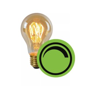 Dimbare led lamp met icoon van dimbaarheid