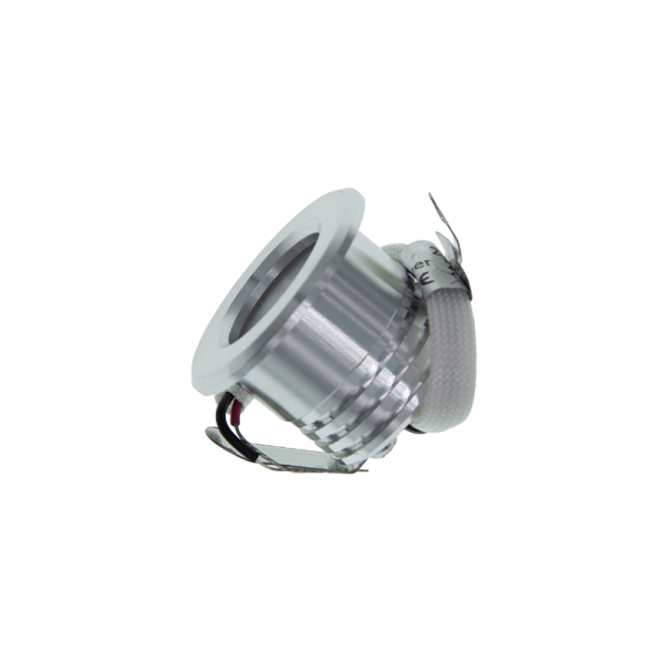 Mini inbouwspot chroom rond 1,5W warmwit dimbaar IP44