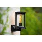 sfeerbeeld liggend: Moderne buiten Wandlamp Cilinder Zwart CADIX - Lucide