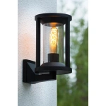 sfeerbeeld staand: Moderne buiten Wandlamp Cilinder Zwart CADIX - Lucide
