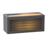 Voorkant Moderne Buiten Wandlamp Rechthoek Antraciet DIMO - Lucide