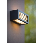 sfeerbeeld Moderne Buiten Wandlamp Rechthoek Antraciet DIMO - Lucide