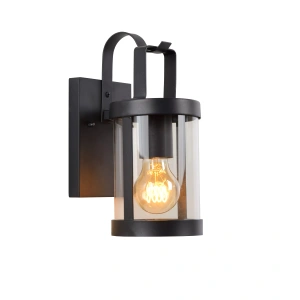 Productfoto van Modern Buiten Wandlamp Cilinder Zwart LINDELO - Lucide