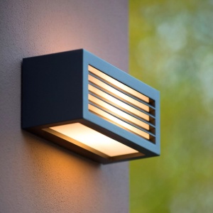 Moderne Buiten Wandlamp Rechthoek Antraciet DIMO - Lucide