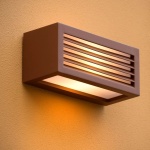 Moderne Buiten Wandlamp Rechthoek Roest DIMO – Lucide