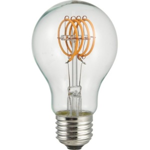 voorkant lamp uit: SPL E27 Fila Peerlamp 4W Flame Helder Dimbaar