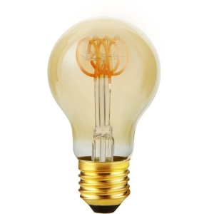 voorkant lamp uit: SPL E27 Peerlamp 4W Flame Goud Dimbaar