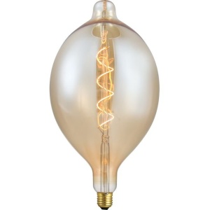 lamp aan: SPL E27 XXL FLEX BT180 4W Flame Goud Dimbaar