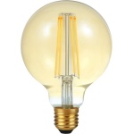 voorkant lamp uit: SPL E27 Fila Globe 5.5W Flame Goud Dimbaar