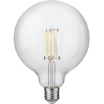 lamp aan: SPL E27 Globe 125 7W Extra Warmwit Helder Dimbaar