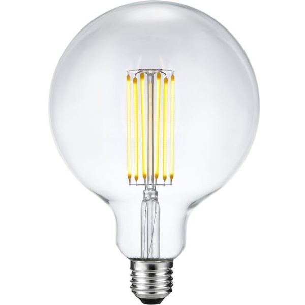 Productfoto SPL E27 Globe 125 L 6W Extra Warmwit Helder Dimbaar aangezet