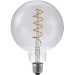 voorkant lamp uit: SPL E27 Globe AX 4W Flame Helder Dimbaar