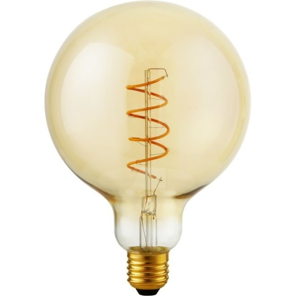 lamp voorkant uit: SPL E27 Globe AX 4W Flame Gold Dimbaar